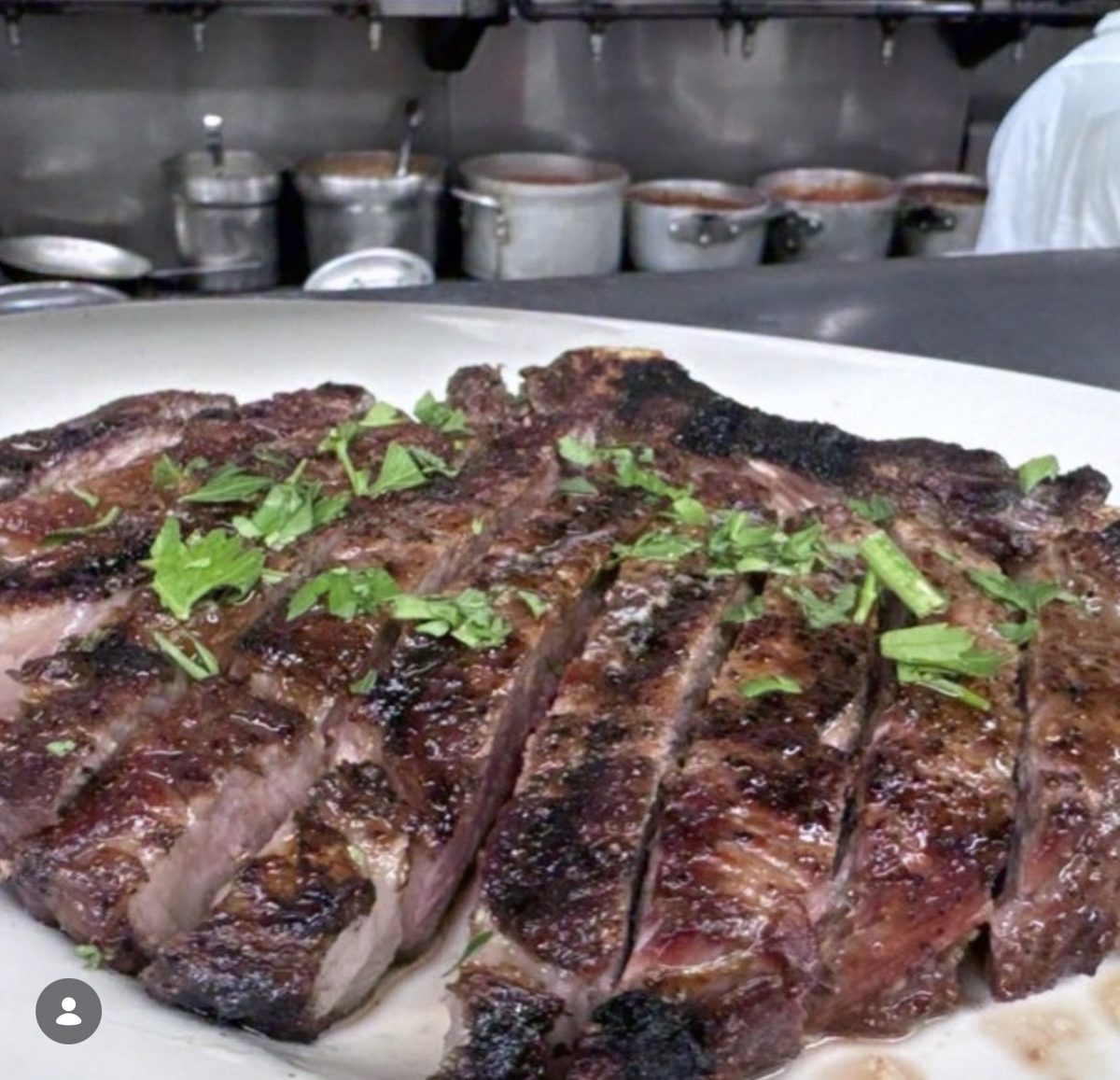 Sliced prime steak
